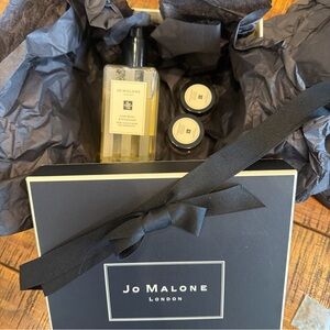 Jo Malone Lime Basil & Mandarin Set/Black Accents gift box tissue/ribbon